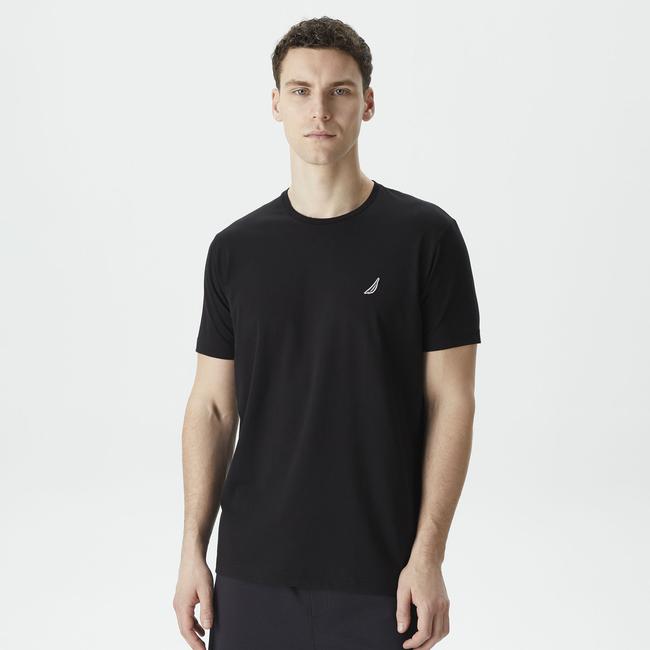  Nautica Erkek Siyah Standart Fit T-Shirt