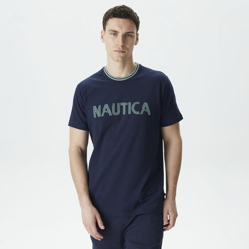  Nautica Erkek Lacivert Standart Fit T-Shirt