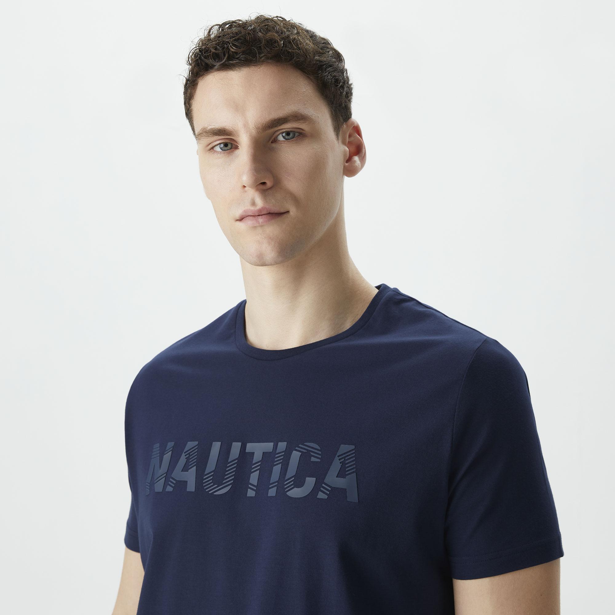 Nautica Erkek Lacivert Standart Fit T-Shirt
