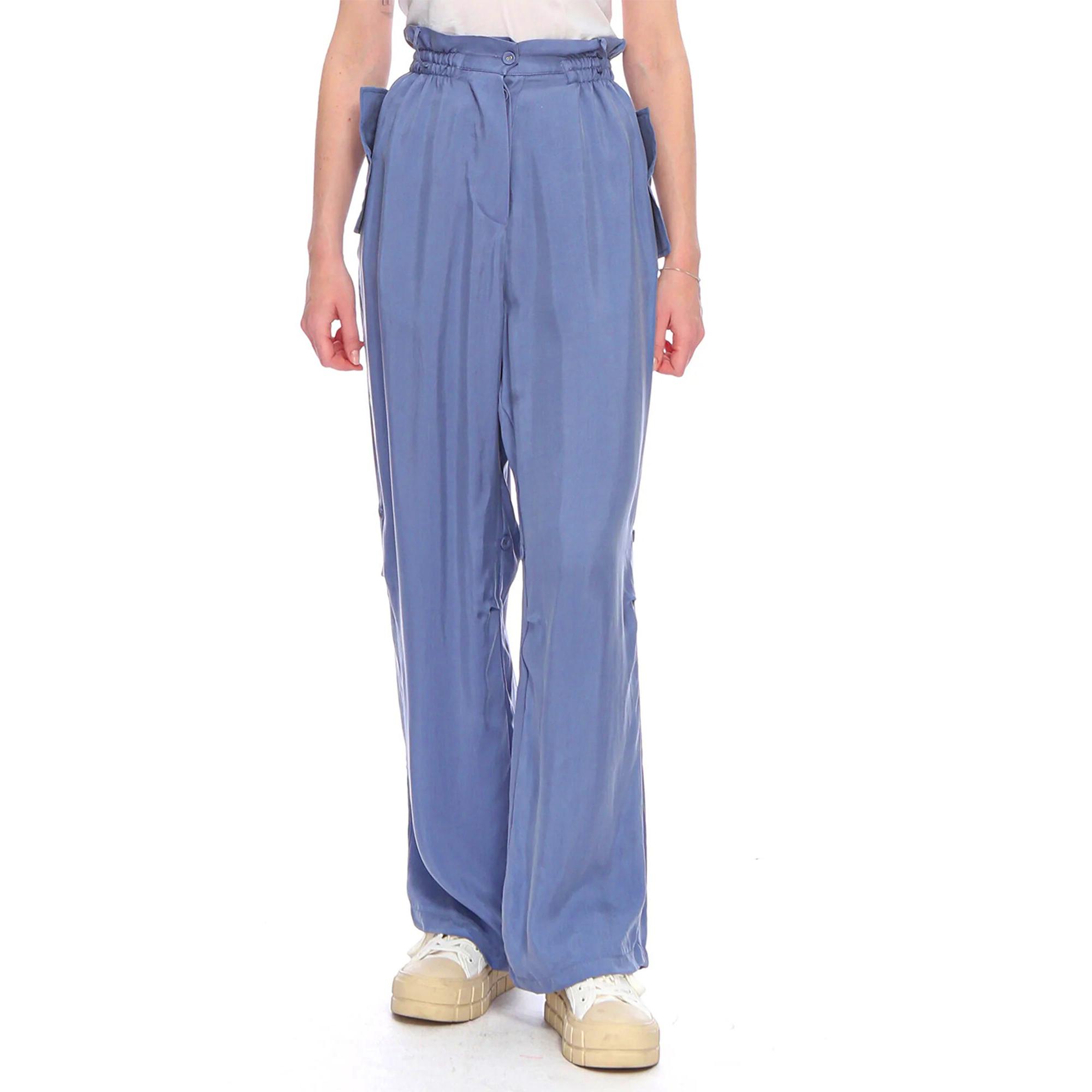 Marais Studio Kadın Lugana Blue Vegan Oversize Pantolon