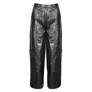  Marais Studio Kadin Gaia Kargo Deri Panotlon Siyah