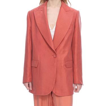  Marais Studio Kadın Barolo Vegan Keten Blazer Coral