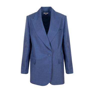  Marais Studio Kadın Barolo Vegan Keten Blazer Mavi