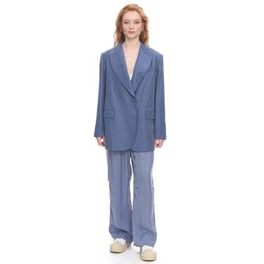  Marais Studio Kadın Barolo Vegan Keten Blazer Mavi