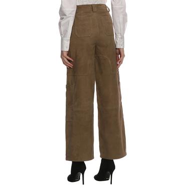  Marais Studio Kadin Gaia Kargo Deri Panotlon Yeşil