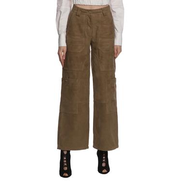  Marais Studio Kadin Gaia Kargo Deri Panotlon Yeşil