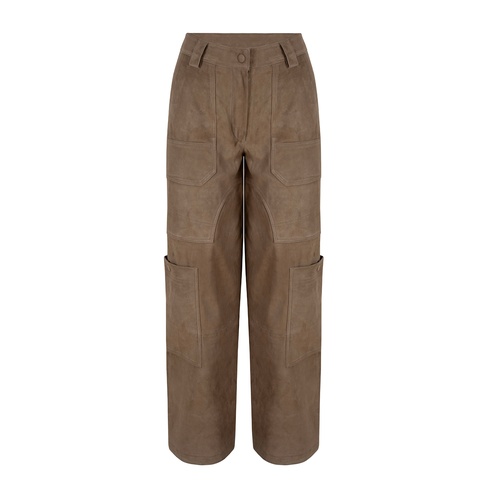  Marais Studio Kadin Gaia Kargo Deri Panotlon Yeşil