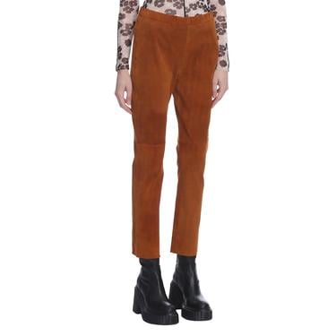  Marais Studio Kadın The Legging Deri Stretch Pantolon Konyak Rengi Güderi