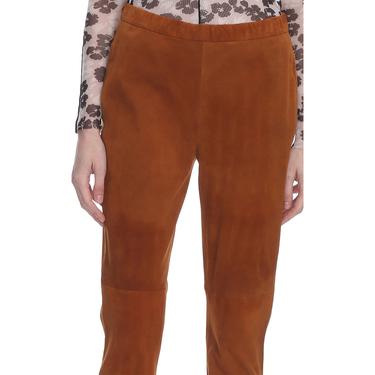  Marais Studio Kadın The Legging Deri Stretch Pantolon Konyak Rengi Güderi