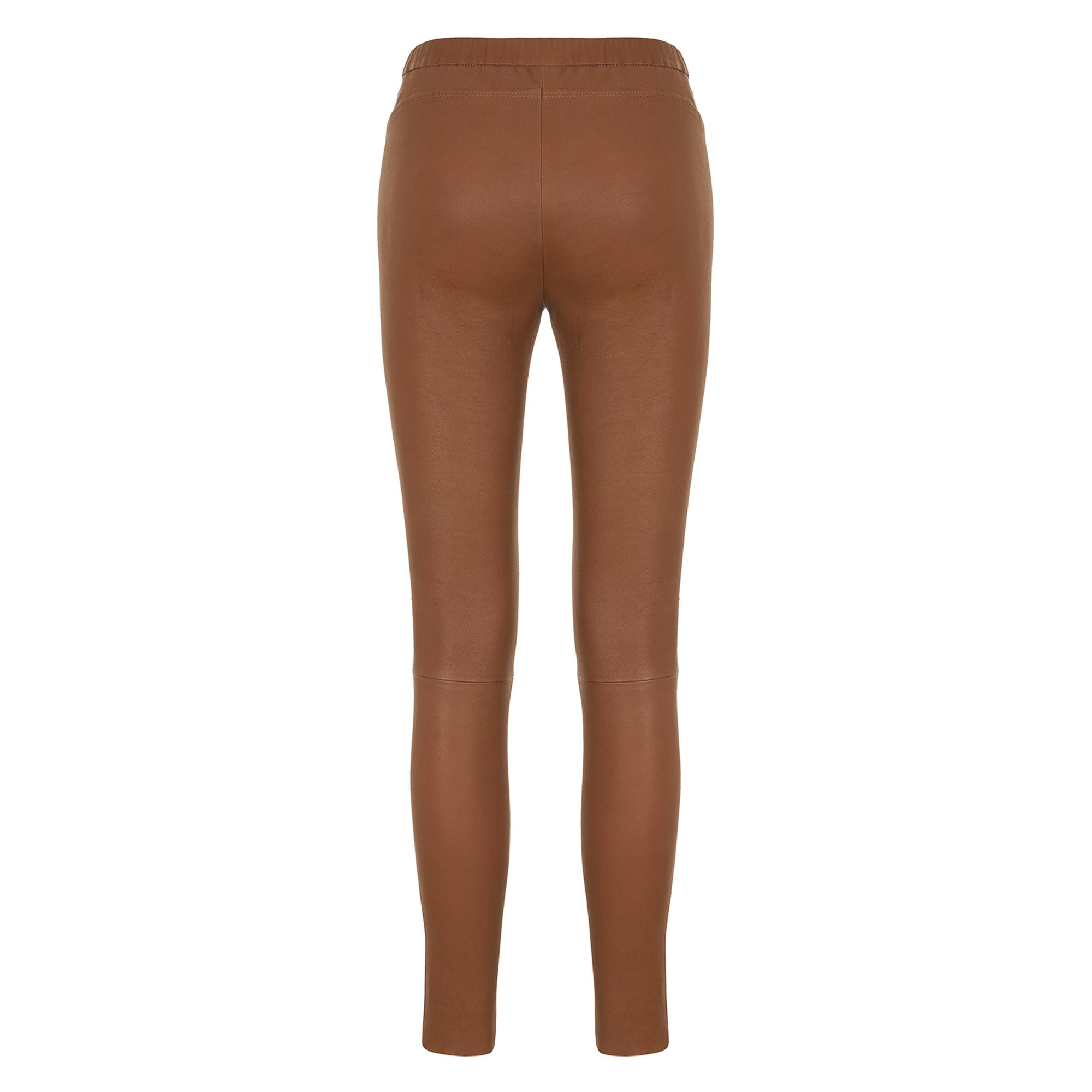 Marais Studio Kadın The Legging Deri Stretch Pantolon Konyak Rengi