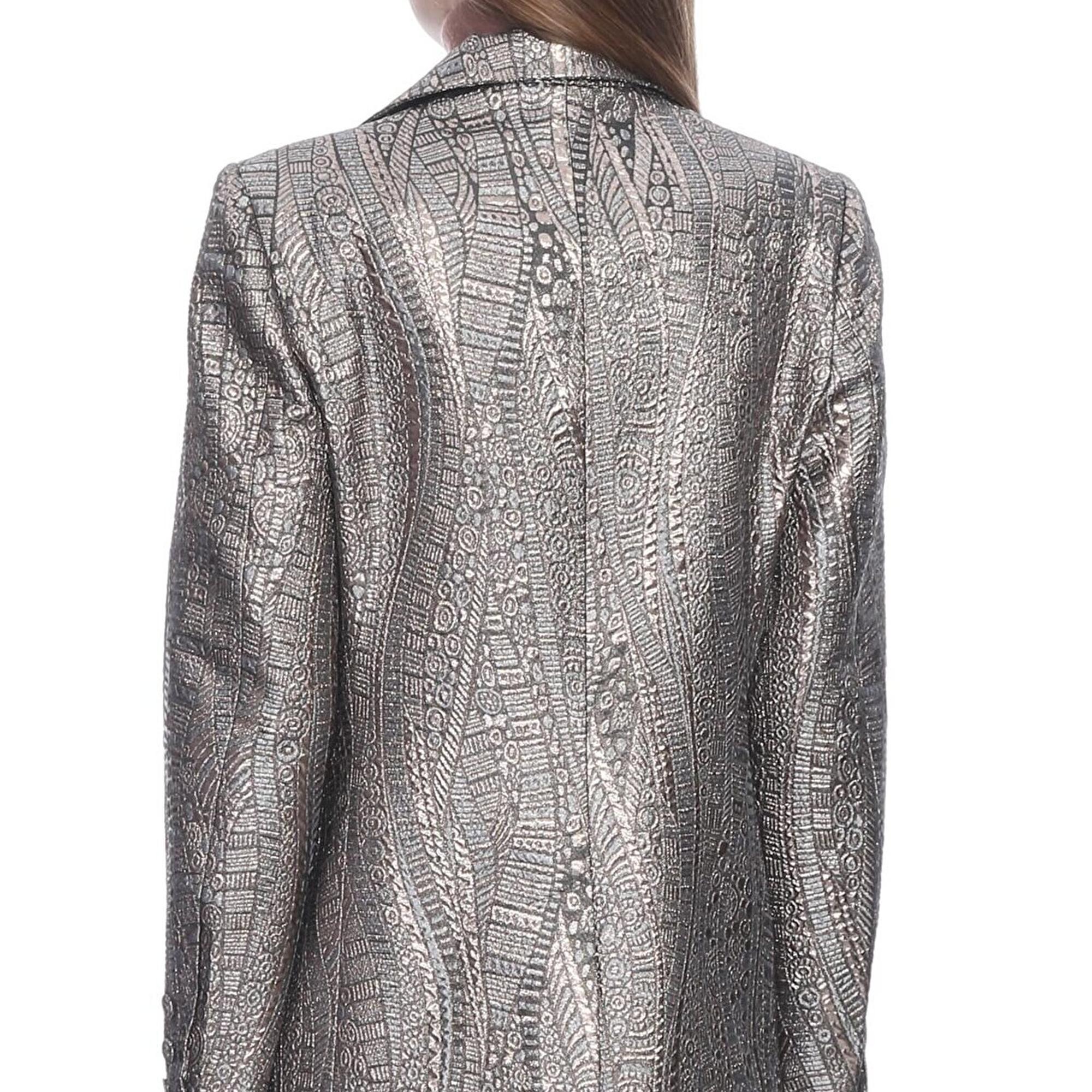 Marais Studio Kadın Copelli Jakar Blazer Gümüş