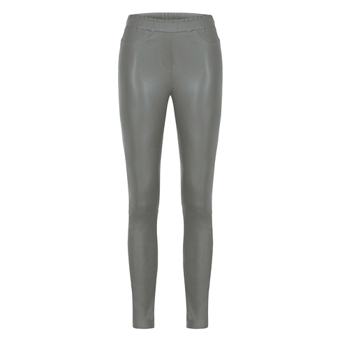  Marais Studio Kadın The Legging Deri Stretch Pantolon Gri Rengi