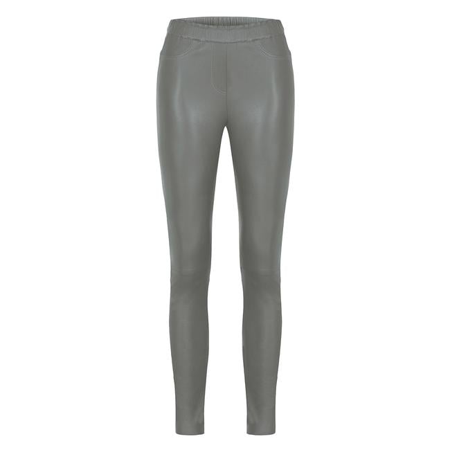  Marais Studio Kadın The Legging Deri Stretch Pantolon Gri Rengi