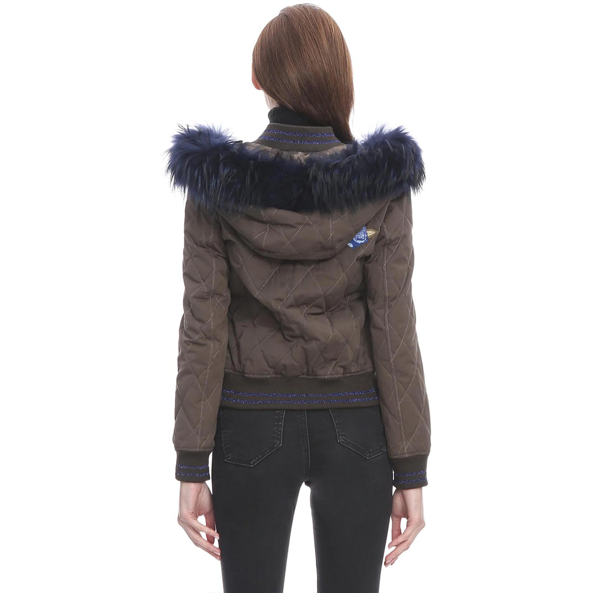 Marais Studio Kadin Miss Fancy Blue Kürklü Ceket