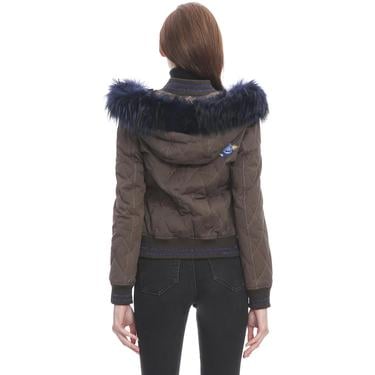  Marais Studio Kadin Miss Fancy Blue Kürklü Ceket