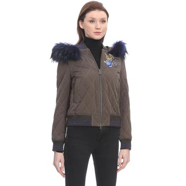  Marais Studio Kadin Miss Fancy Blue Kürklü Ceket