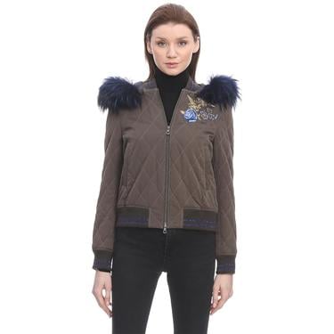  Marais Studio Kadin Miss Fancy Blue Kürklü Ceket