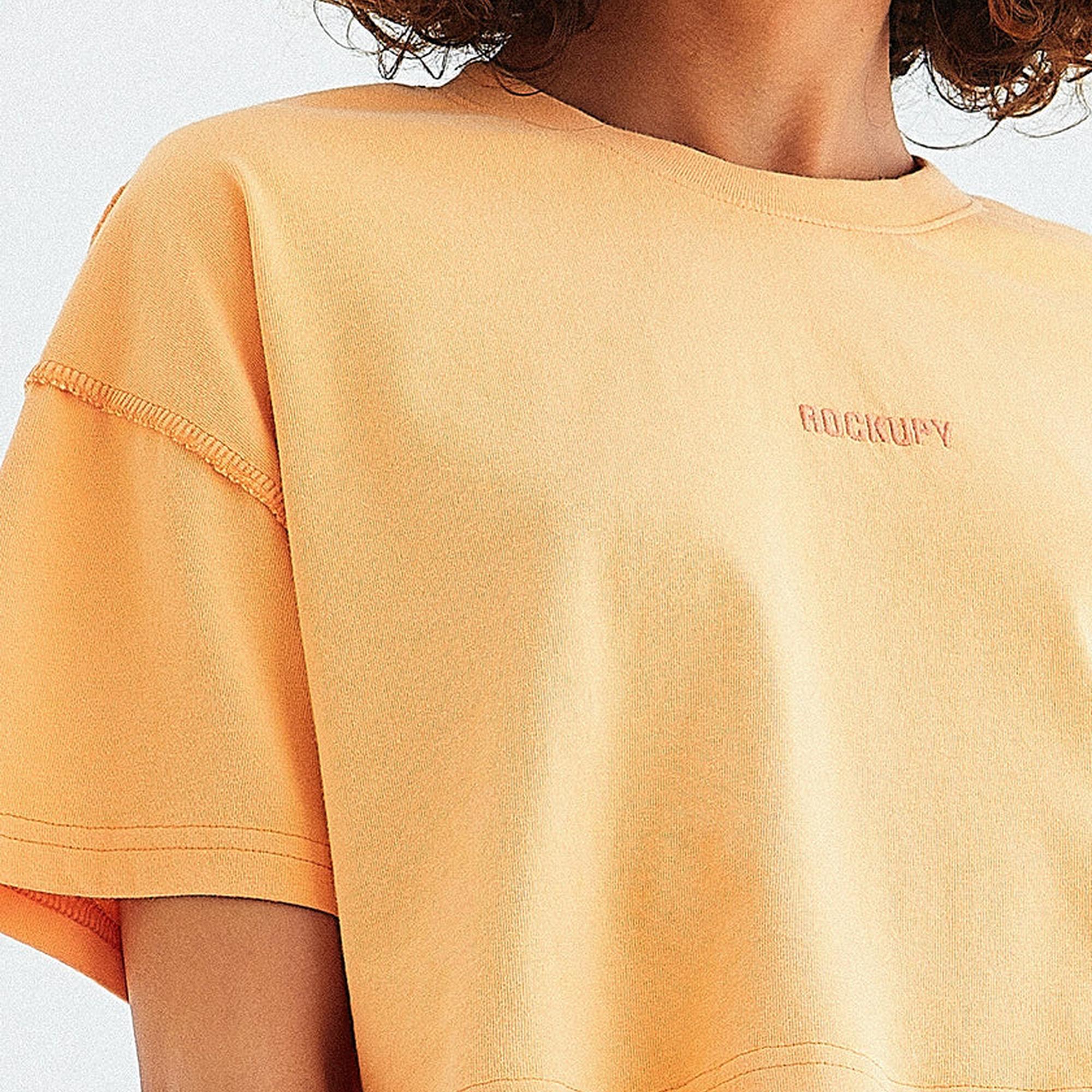 Rockupy Kadın Lara Turuncu Crop Tshirt