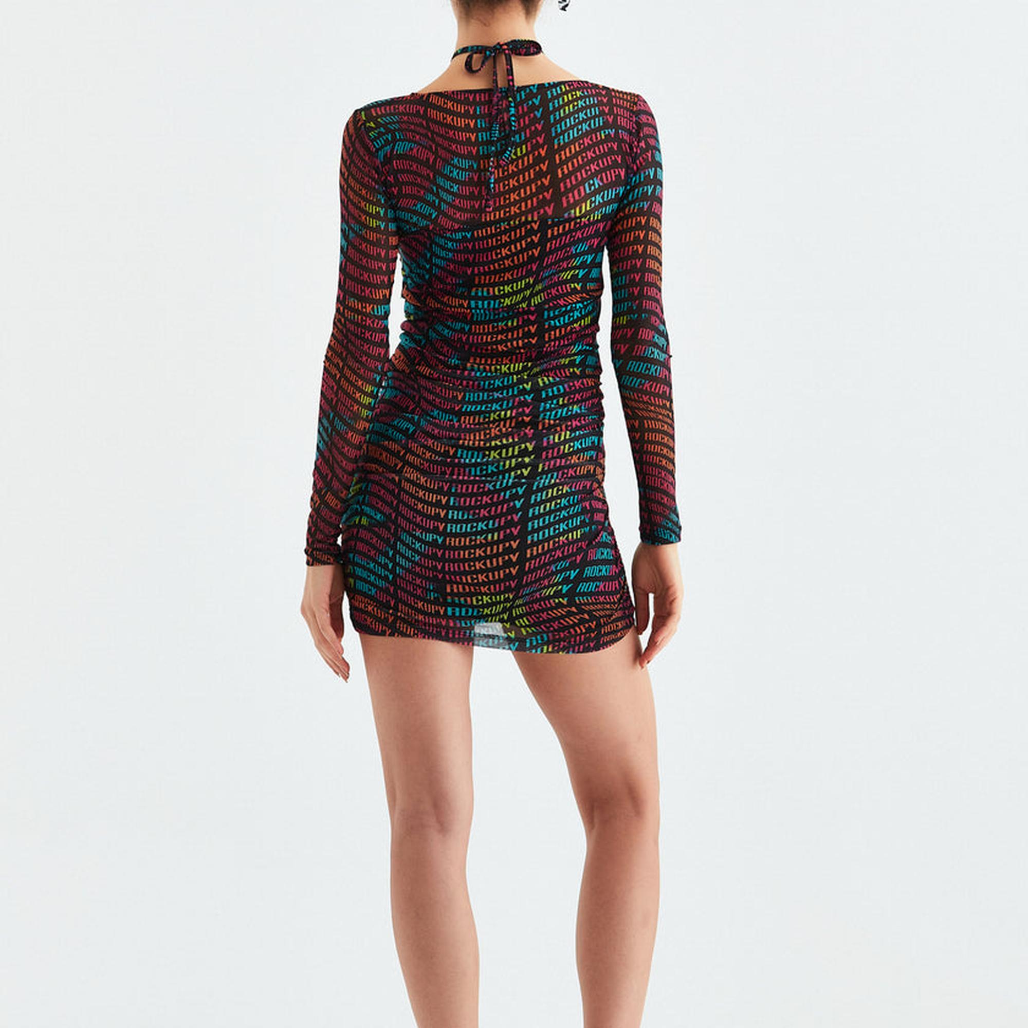 Rockupy Kadın Sheila Desenli Elbise