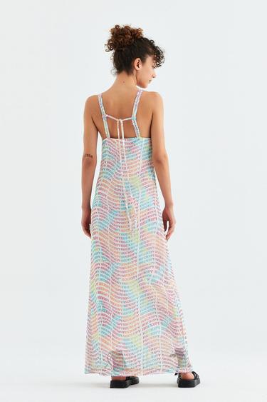  Rockupy Kadın Shosca Desenli Elbise