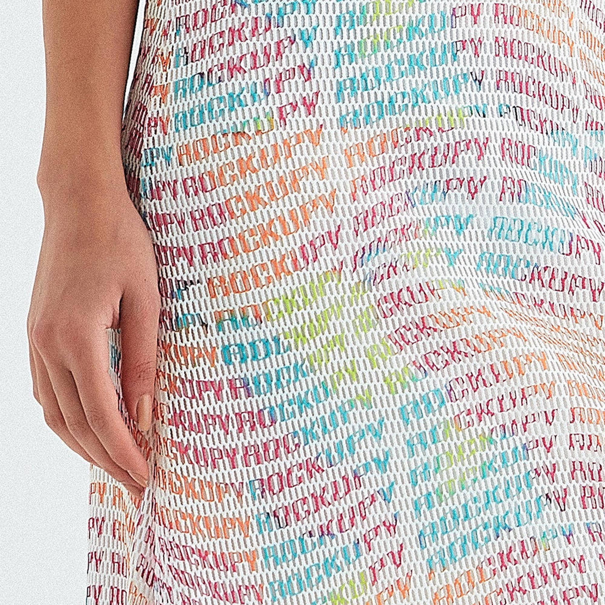 Rockupy Kadın Shosca Desenli Elbise