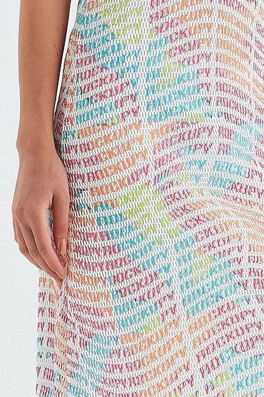  Rockupy Kadın Shosca Desenli Elbise