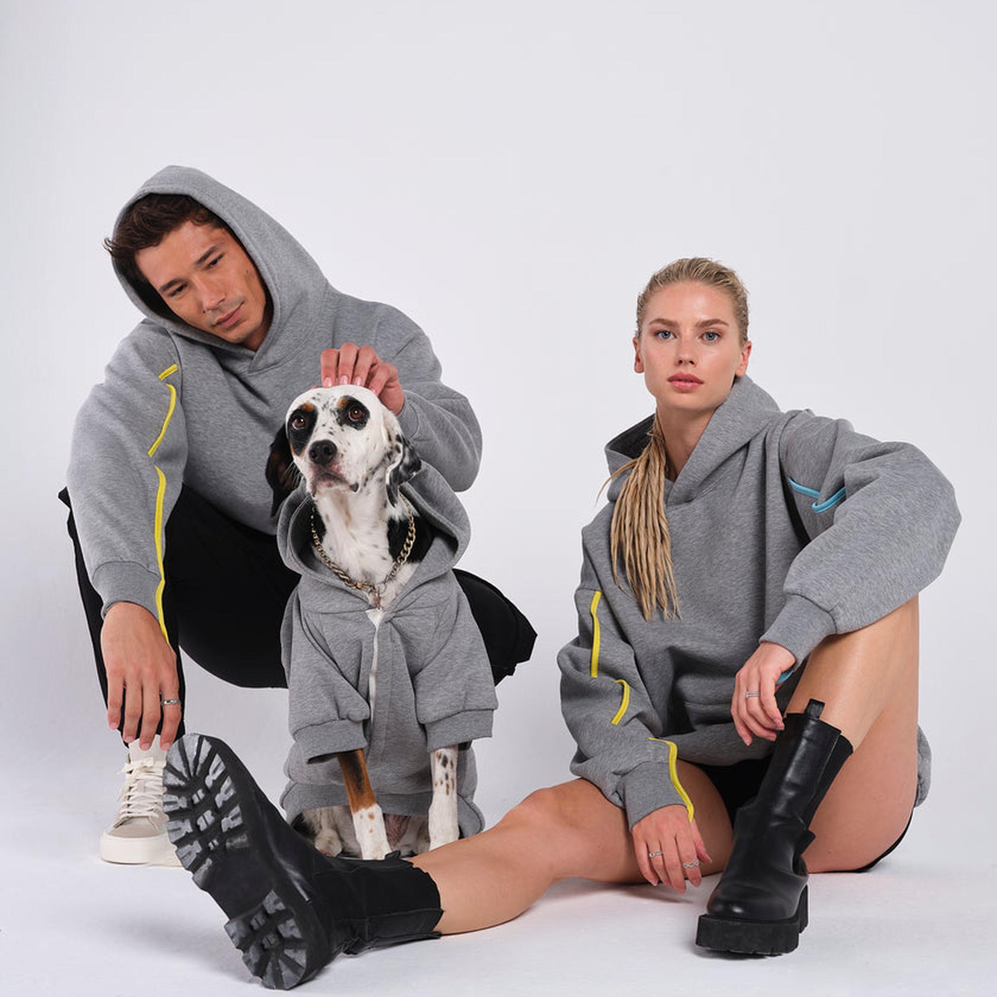 Rockupy Unisex Peyton Gri Hoodie