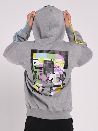  Rockupy Unisex Peyton Gri Hoodie