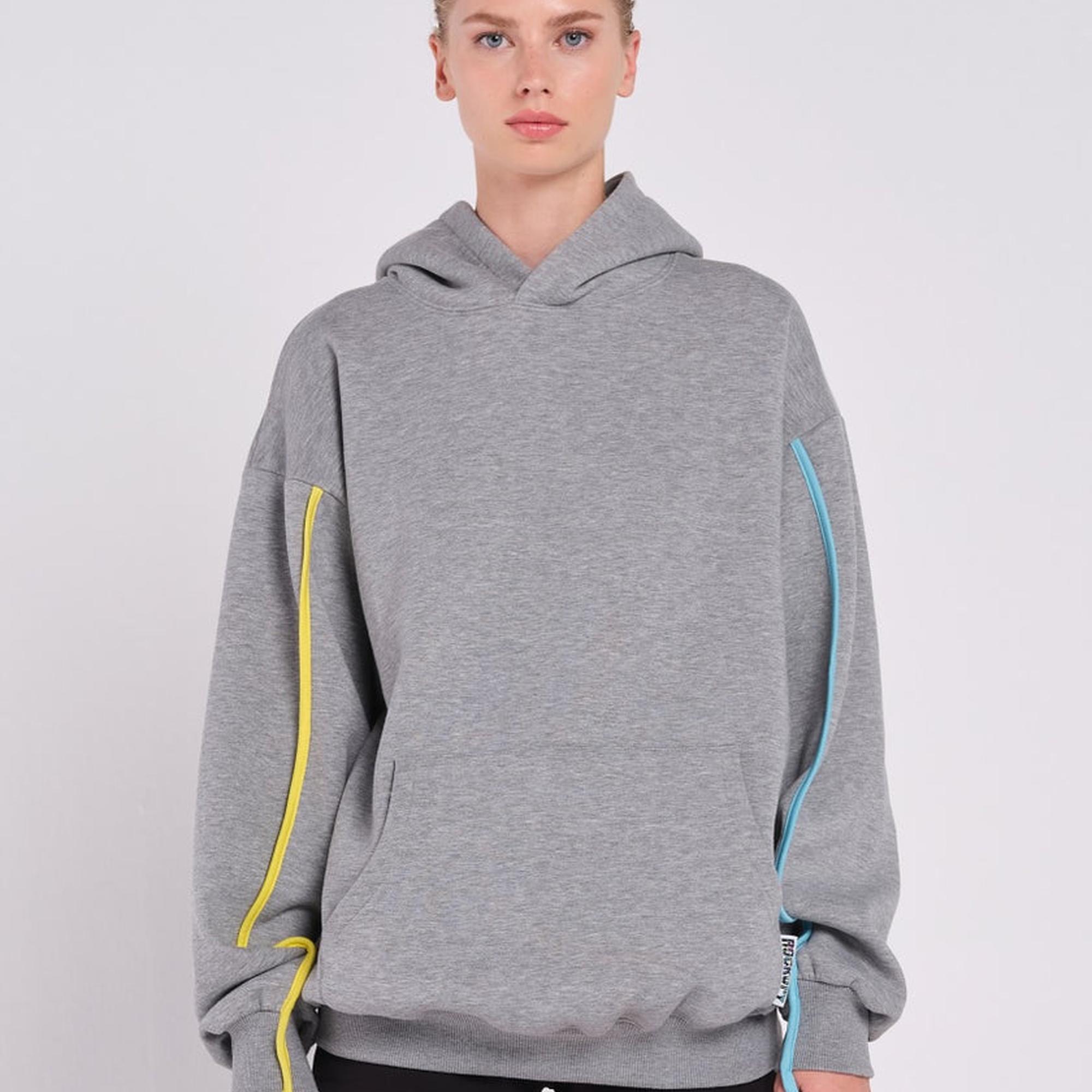 Rockupy Unisex Peyton Gri Hoodie