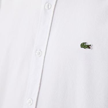  Lacoste Erkek Slim Fit Düğmeli Yaka Beyaz Gömlek