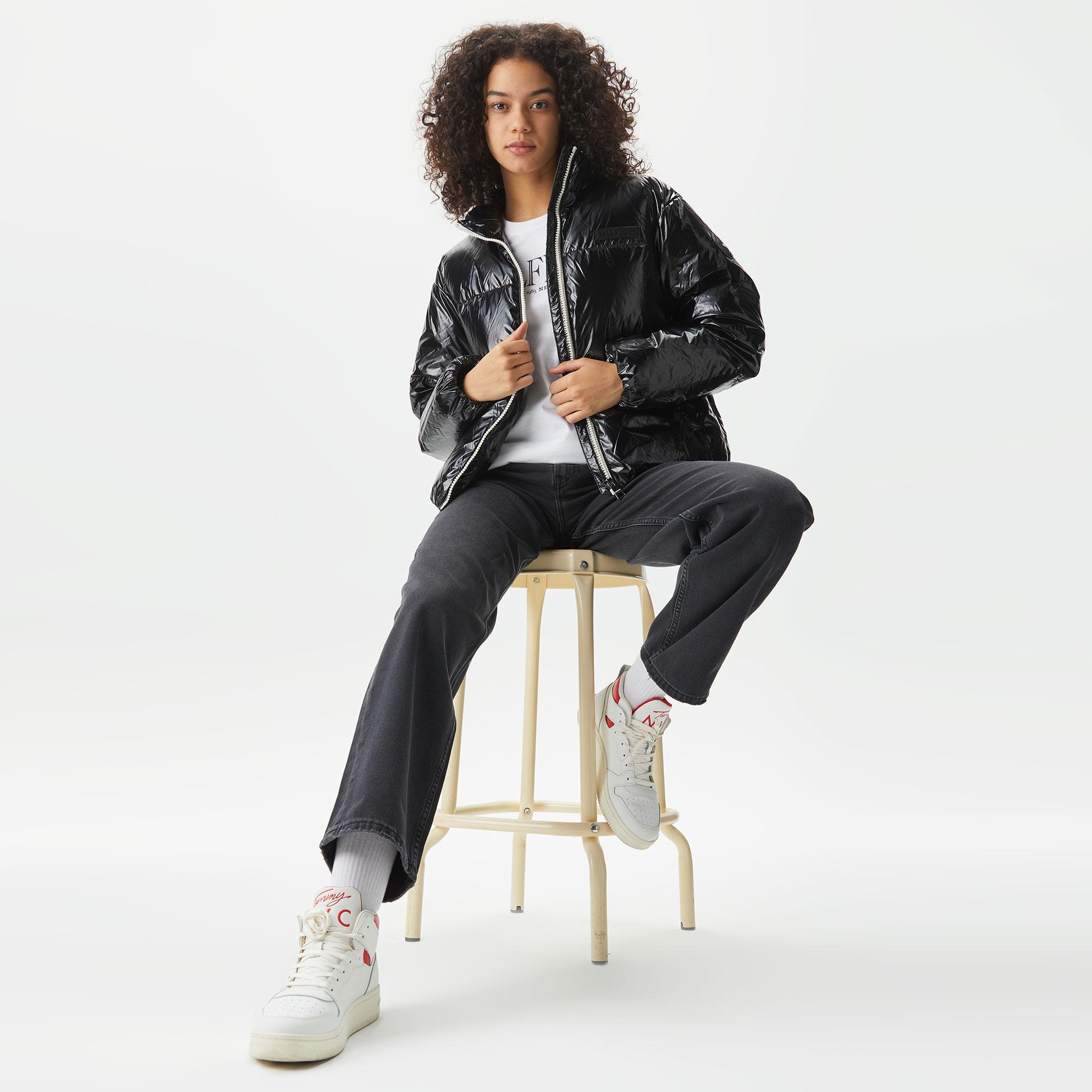 Tommy Hilfiger New York Glossffer Kadın Siyah Mont