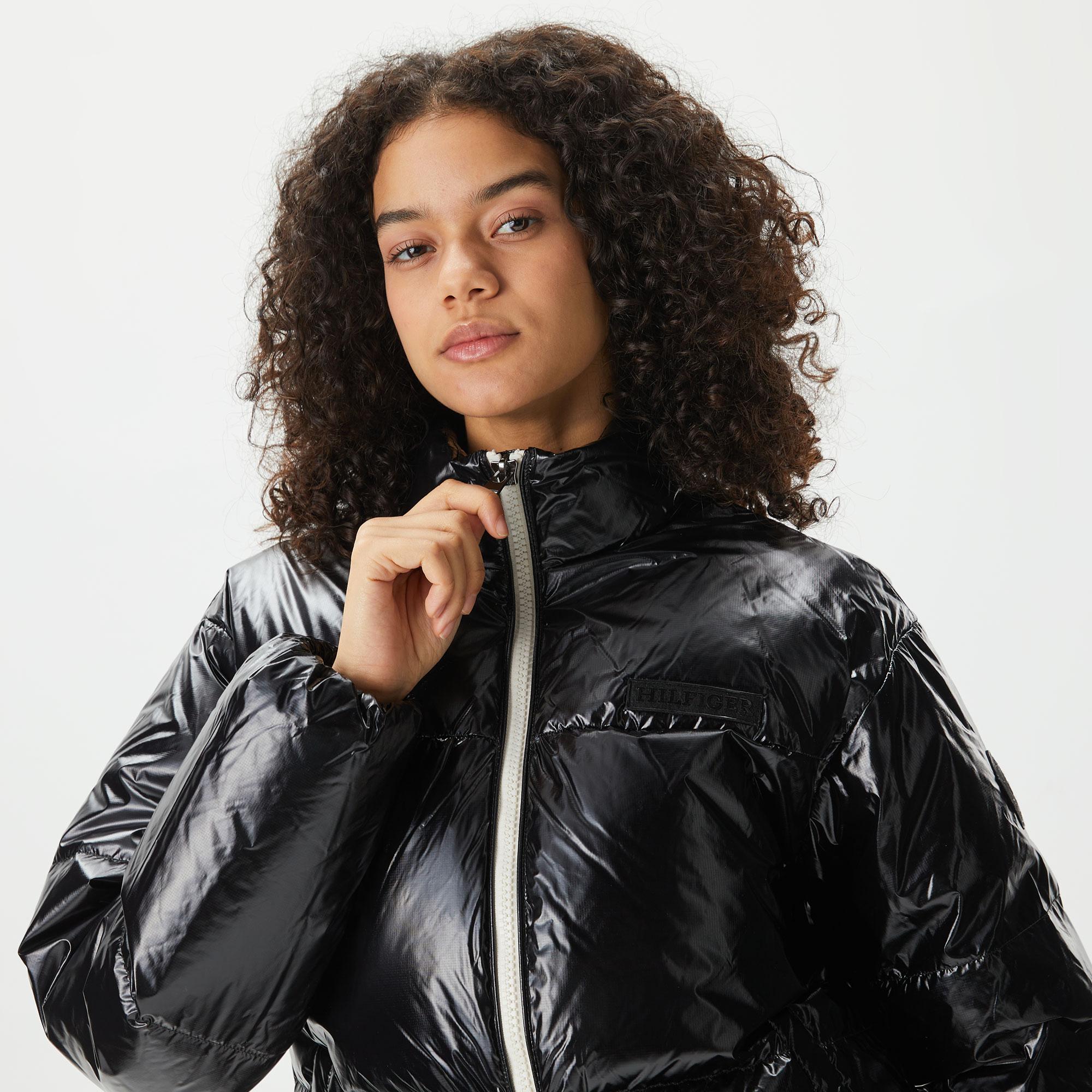 Tommy Hilfiger New York Glossffer Kadın Siyah Mont