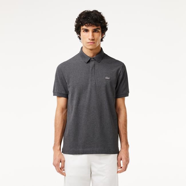  Lacoste Paris Erkek Regular Fit Gri Polo