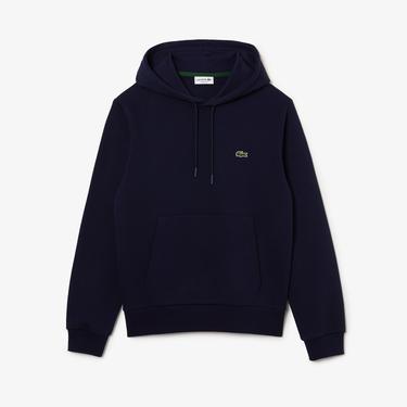  Erkek Classic Fit Kapüşonlu Organik Pamuk Lacivert Sweatshirt