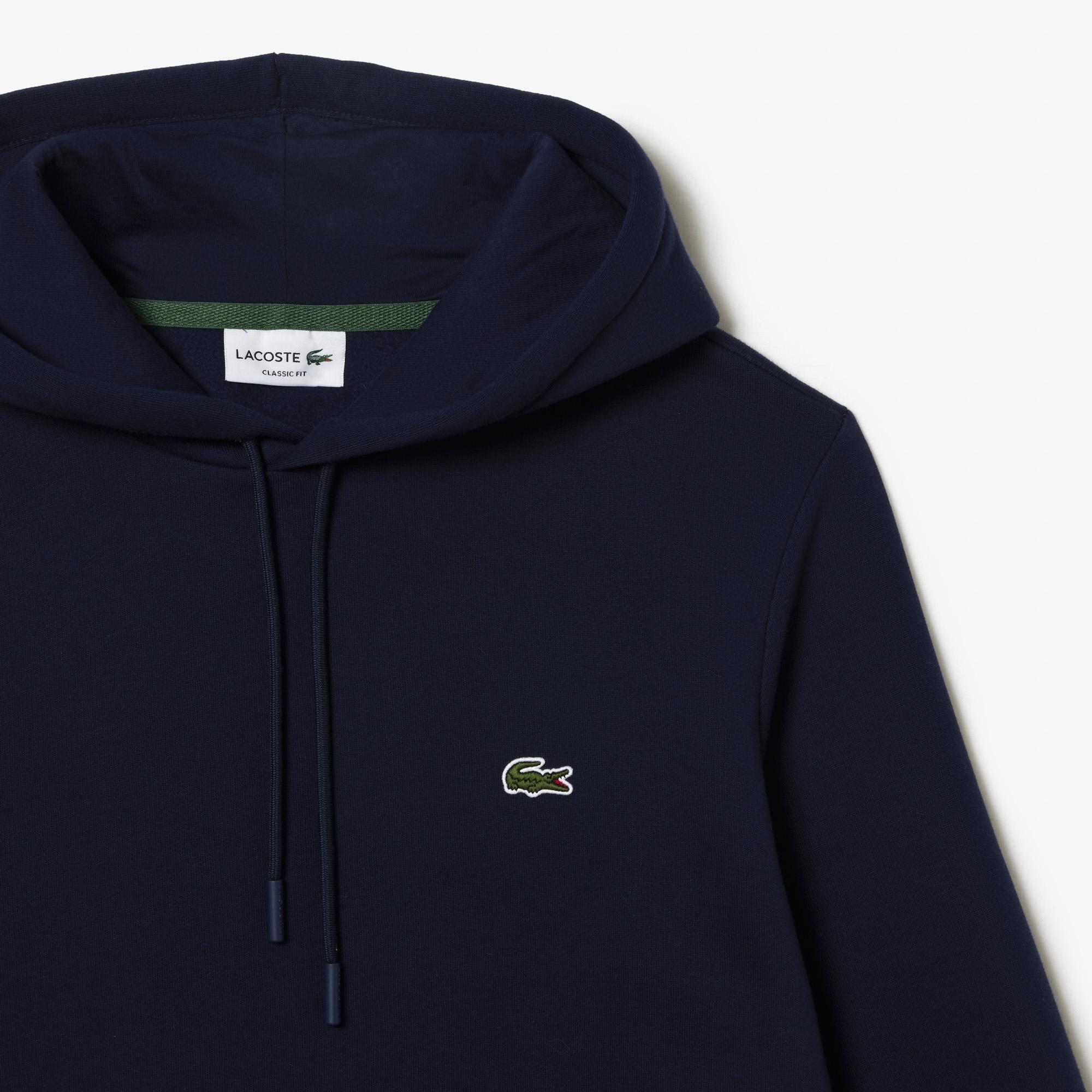 Erkek Classic Fit Kapüşonlu Organik Pamuk Lacivert Sweatshirt