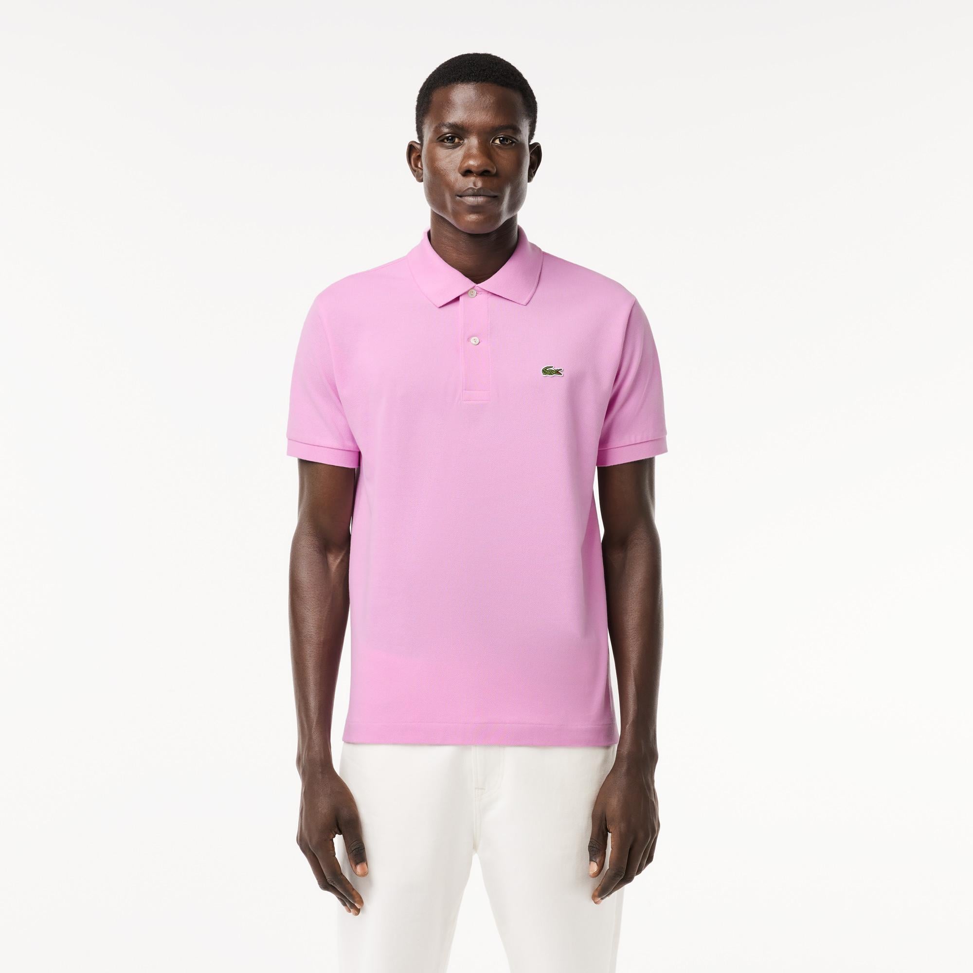 L.12.12 Erkek Classic Fit Pembe Polo