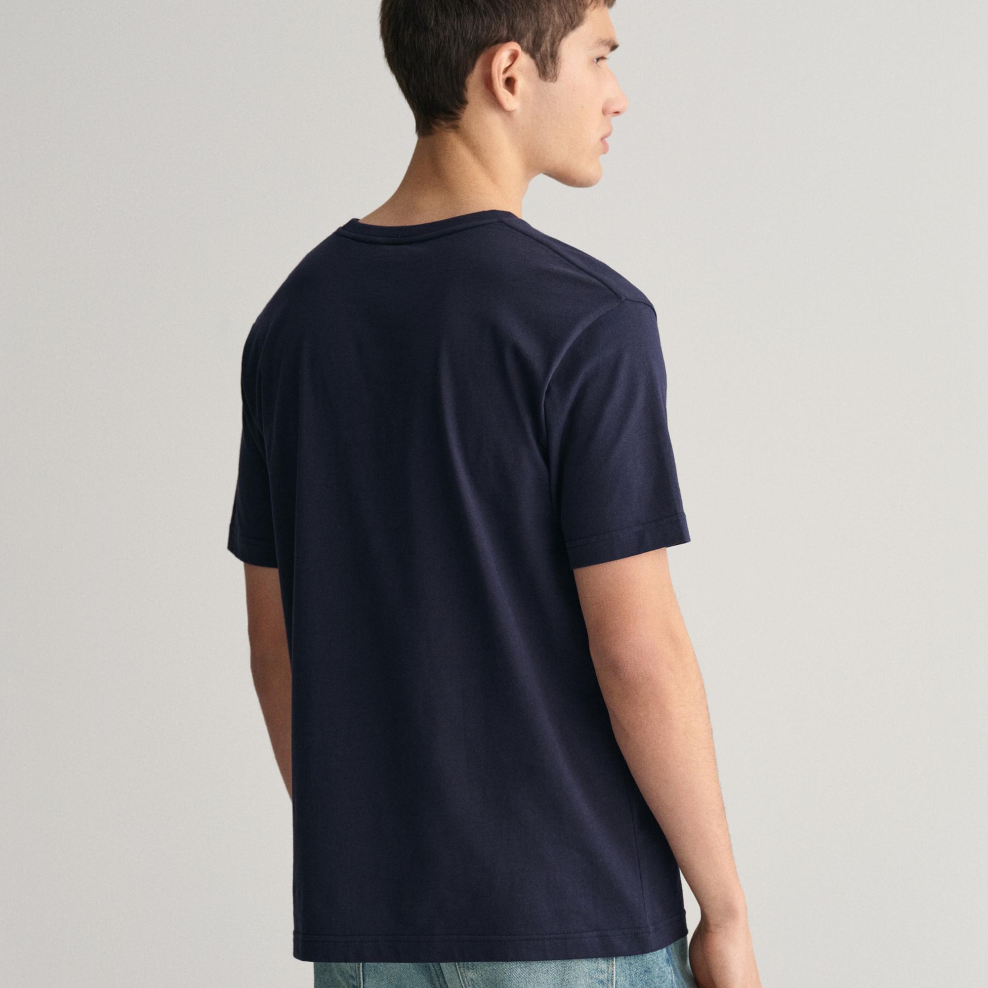 GANT Erkek Lacivert Regular Fit T-Shirt