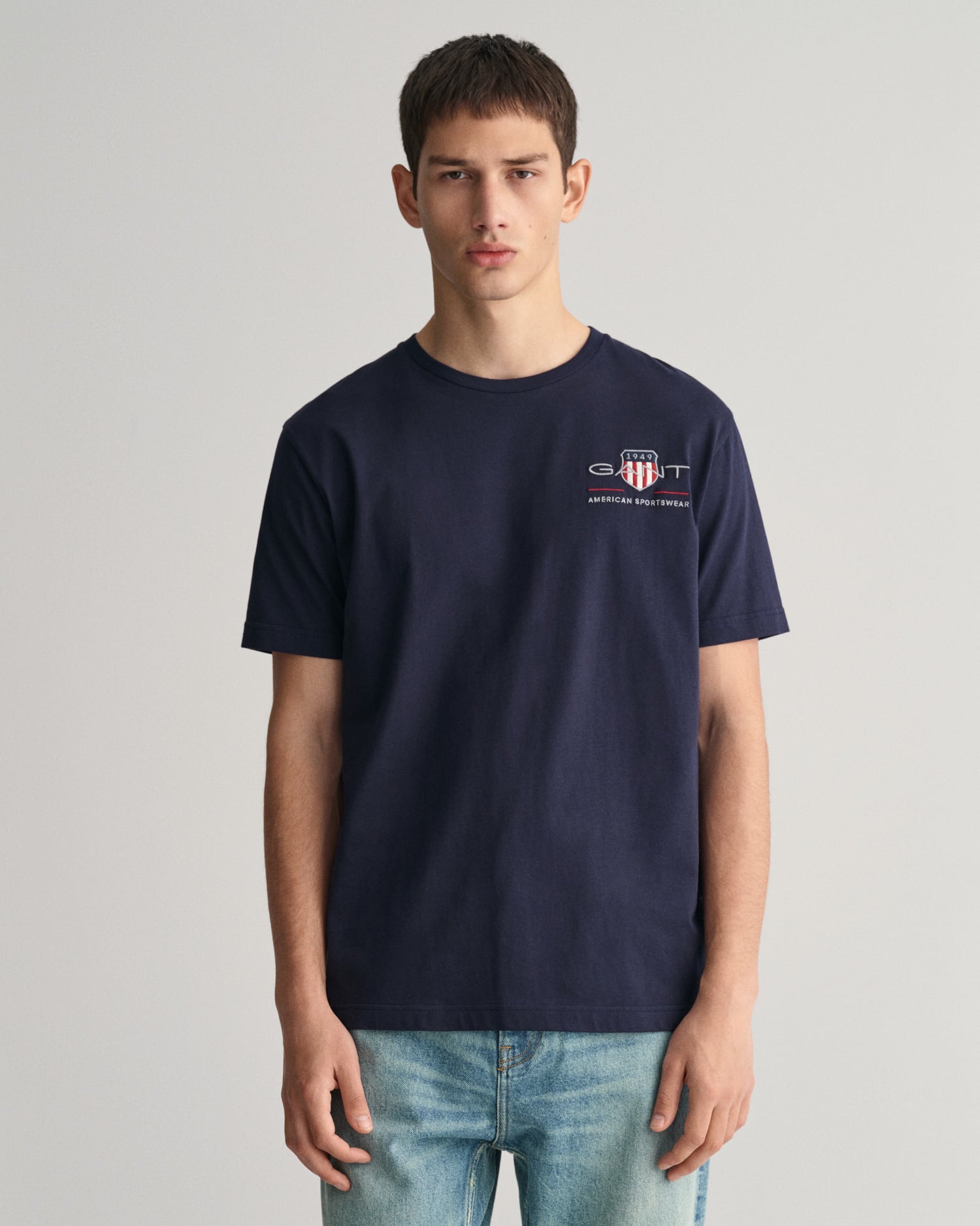  GANT Erkek Lacivert Regular Fit T-Shirt