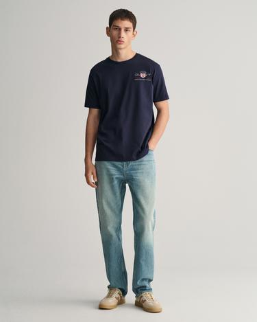  GANT Erkek Lacivert Regular Fit T-Shirt