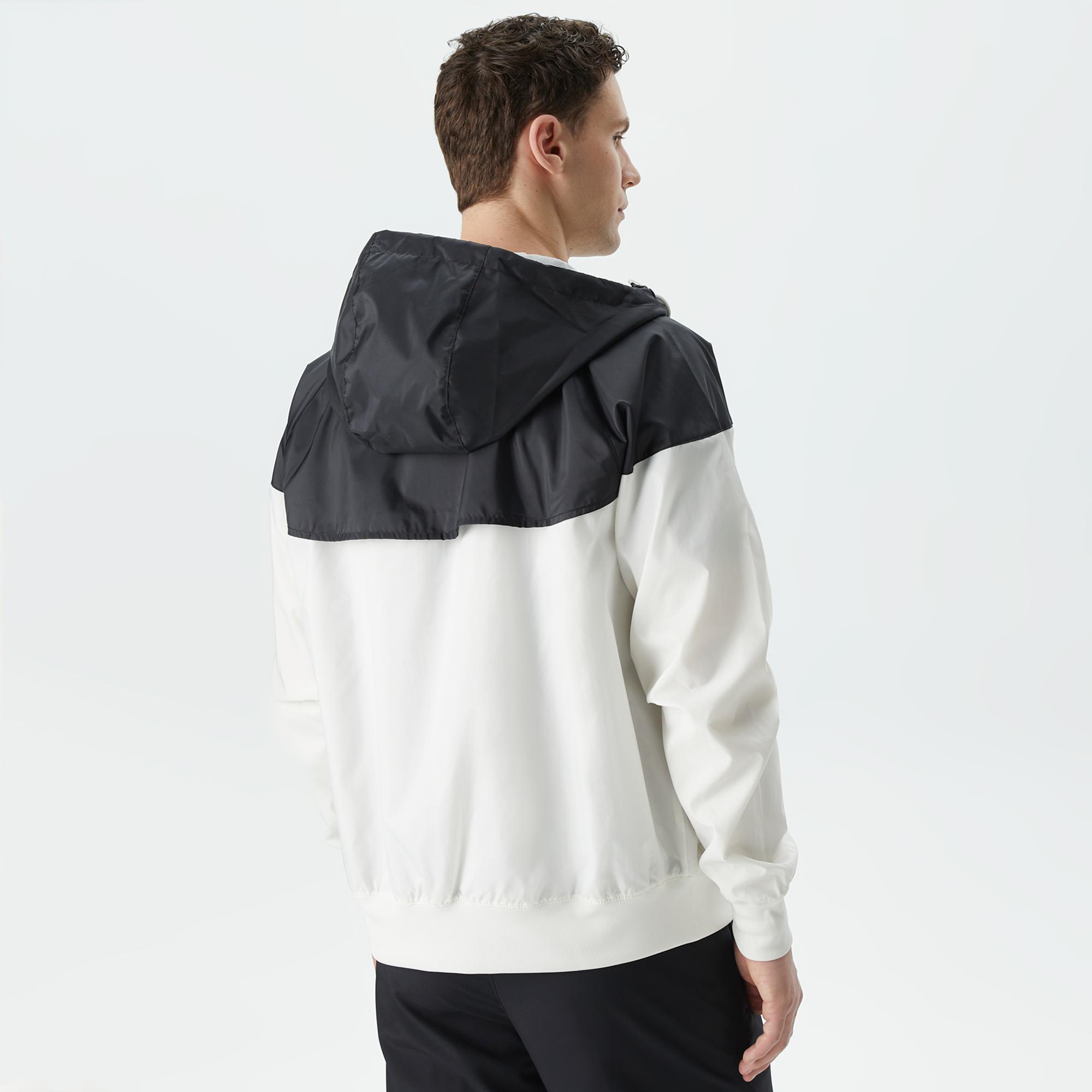Nike Woven Heritage Essentials Windrunner Erkek Siyah/Beyaz Ceket
