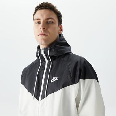  Nike Woven Heritage Essentials Windrunner Erkek Siyah/Beyaz Ceket