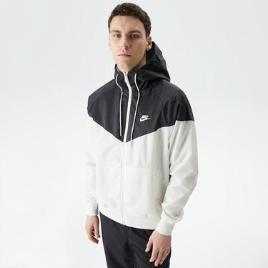  Nike Woven Heritage Essentials Windrunner Erkek Siyah/Beyaz Ceket
