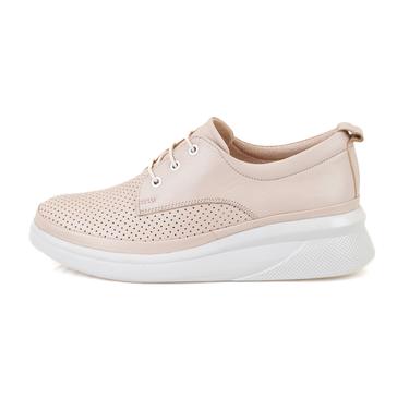  Kadın Bej DesaComfort Deri Günlük Ayakkabı