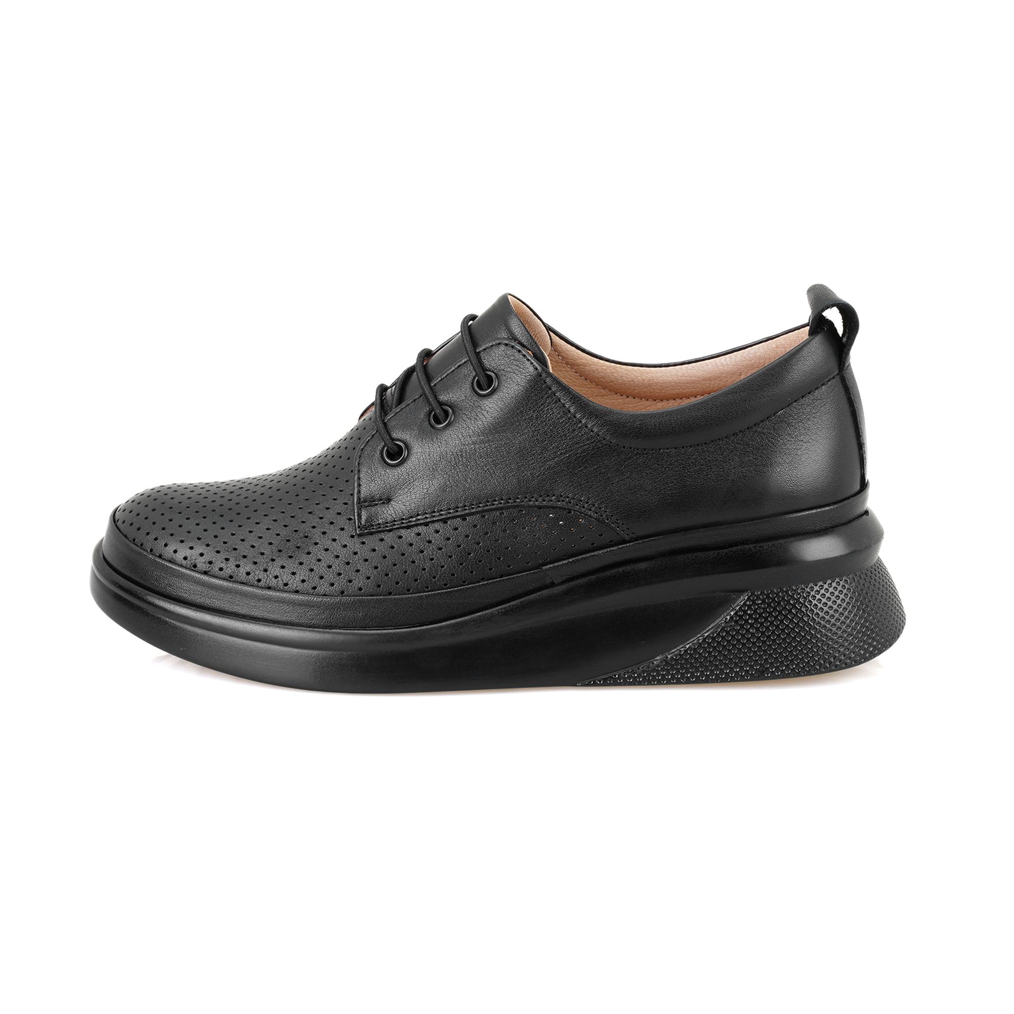 Kadın Siyah DesaComfort Deri Günlük Ayakkabı