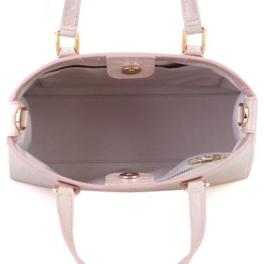  Rieka Pudra Kadın Kroko Baskılı Deri El Çantası