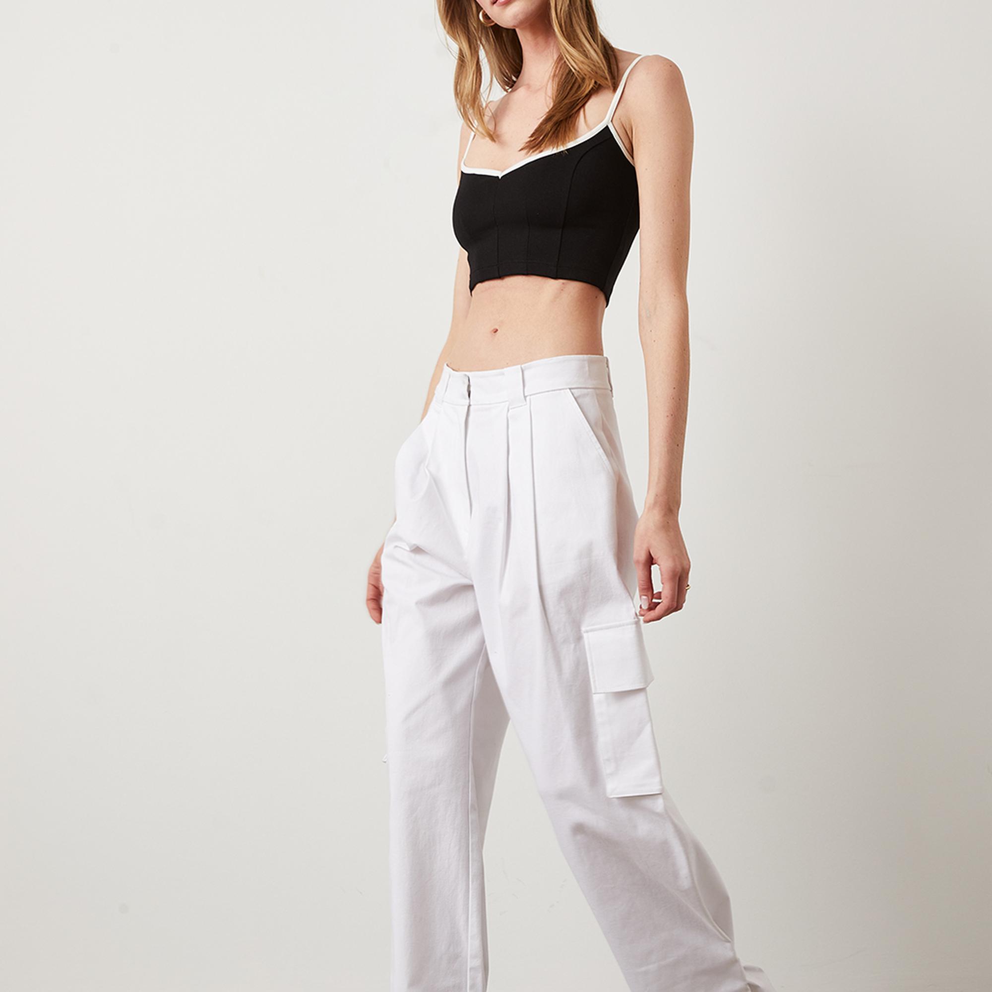 Kontrast Biyeli Croptop