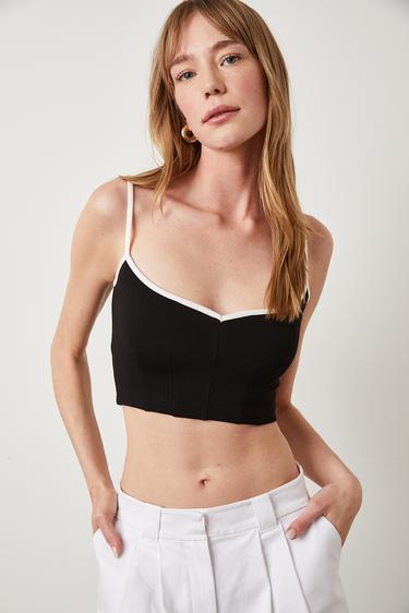  Kontrast Biyeli Croptop
