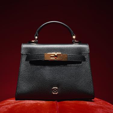  Hannah Siyah Kadın Deri El Çantası