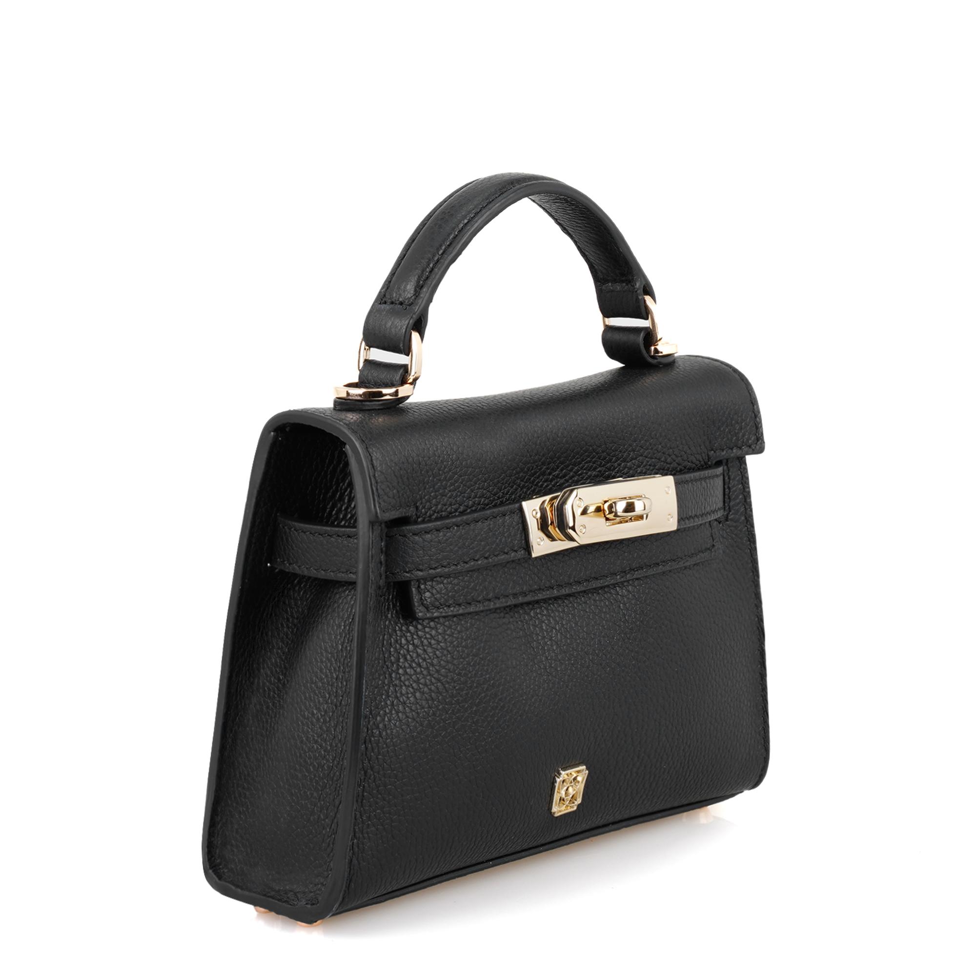 Hannah Siyah Kadın Deri El Çantası