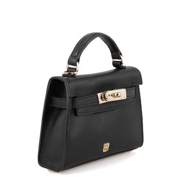  Hannah Siyah Kadın Deri El Çantası
